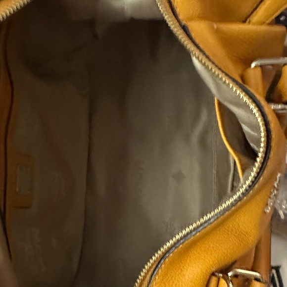 MCM Women's Satchel in Vibrant Orange - Picture 10 of 15